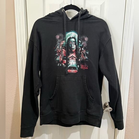 Stranger Things Pullover Logo Hoodie Men’s Size Medium Black - Picture 1 of 7